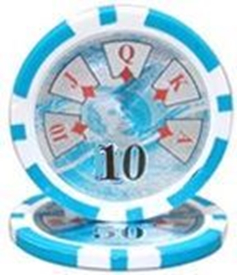 Picture of BENJAMIN FRANKLIN POKER CHIPS 14gr /10$ (roll of 25pcs)