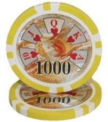 Picture of BENJAMIN FRANKLIN POKER CHIPS  14gr /1 000$ (roll of 25pcs)