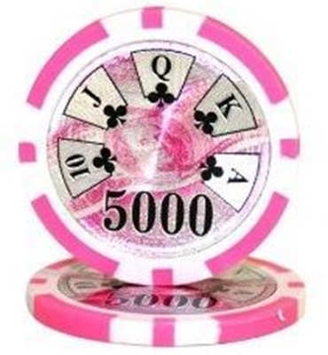 Picture of BENJAMIN FRANKLIN POKER CHIPS  14gr /5000$ (roll of 25pcs)