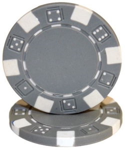 Image de Jeton de poker "Dice" 11.5gr (Vrac) - Gris