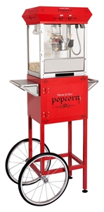 Image de Machine à popcorn GOLDEN de 4 onces avec chariot ROUGE