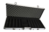 Open aluminum poker chip case, 500-chip capacity