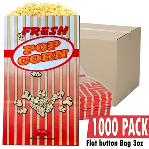 Image de Caisse de 1000 sacs vides de 3oz pour maïs soufflé avec Fond plat
