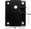 Black gear plate receiver with dimensions 9.7 cm by 7 cm