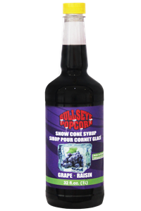 Picture of 73123- Bullseye popcorn - Snow cone syrup Grape 1L