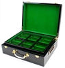Picture of 13208- Deluxe Wooden poker chips case 500 pcs with suited design