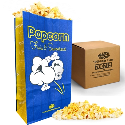 Image sur 1000 Sacs à popcorn avec fond plat 1.5oz
