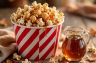 Image de la catégorie Recette de popcorn à l'érable