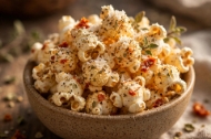 Image de la catégorie Recette de popcorn à la pizza